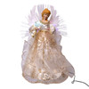 14" Fiber Optic LED RGB Ivory & Gold Angel Treetop