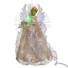 14" Fiber Optic LED RGB Ivory & Gold Angel Treetop