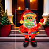 30" Lighted Magical Iridescence Holographic Santa