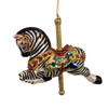 Bellissimo Glass Zebra Carousel Ornament