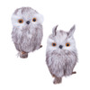 Grey Owl On Branch Ornaments, 2 Assorted