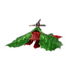 Red Glittered Poinsettia Clip-On  Ornaments, 24-Piece PDQ