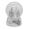 Wind-Up Musical Silver & White Winter Scene Water Globe
