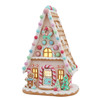 13" Battery Operated LED Lighted Gingerbread House With Gingerbread Man
