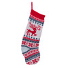 Red, Black & White With Deer Design Knit Stocking