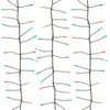 8' 240L Red & Green LED Micro Twinkle Fairy Light Cluster Garland 