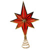 15.5" Red & Gold Star Treetop
