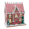14" Battery Operated Candy Stripe Gingerbread House 