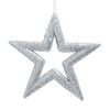 Silver Glitter Star Ornament 