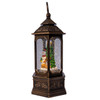 10.25" Battery Operated USB Lighted Rotating Snowman With Swirling Glitter Water Lantern