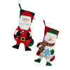 21" Santa & Snowman Stockings, 2 Assorted