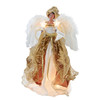 16" 10L Ivory & Gold African American Angel Treetop