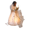 9" 10L Ivory & Gold African American Angel Treetop