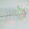 7.87' 240L Red & Green Twinkle Micro LED Silver Wire Cluster Garland
