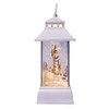 9" Battery Operated USB LED Snowman With Spinning Glitter Water Lantern 