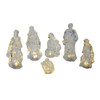 6-Piece Battery Operated Acrylic  Lighted Nativity Set Figurines