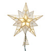 9.84" 10L 5-Point Gold Glittered Capiz Star Treetop 