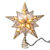 9.84" 10L 5-Point Gold Glittered Capiz Star Treetop 