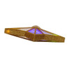 11.5" UL 20L Multicolor Fairy Twinkle LED Gold Glitter Star Tree Topper