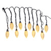 10-Piece Warm White LED Faceted C9 String Yard Stakes