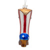 Noble Gems™ Glass Patriotic Cowboy Boot Ornament