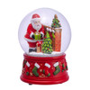 100MM Wind-Up Musical Santa With Fireplace Water Globe