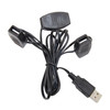 5.6' Black USB Power Extension Cord With 6 Ports 