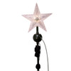 19.7" 5L Warm White LED Star With Rotating Santa and Sleigh Tree Topper