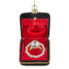 Glass Jewel Box With Diamond Ring Ornament