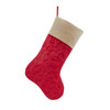 Red Star Quileted With Gold Dupion Cuff Stocking