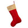 Red Star Quilted With Gold Dupion Cuff Stocking