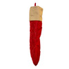 Red Star Quilted With Gold Dupion Cuff Stocking