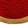 54" Quilted Red Star With Gold Border Tree Skirt