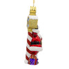 Noble Gems™ Glass Santa At North Pole Ornament