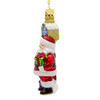 Noble Gems™ Glass Santa At North Pole Ornament