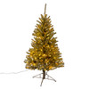 4.5' Pre-Lit Dual-Color LED Iridescent Gold Tree