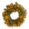 24" 50L LED Dual Color Iridescent Gold Wreath