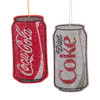 Glass Coca-Cola® Bedazzled™ Coke & Diet Coke Ornaments, 2 Assorted