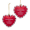 Noble Gems™ Glass Grandma & Grandpa First Christmas Heart With Sayings Ornaments, 2 Assorted