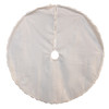 48" White Faux Fur With Iridescent Sequined Trees Tree Skirt