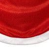 48" Red Glitter With Faux Fur Border Tree Skirt