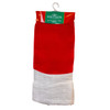 60' Red Velvet With White Sparkle Tweed Border Tree Skirt