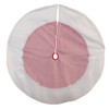 60' Red Velvet With White Sparkle Tweed Border Tree Skirt