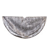 48" White Glitter Sheer Organza With Silver Crinkle Border Tree Skirt