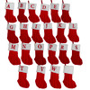 8.6" Red & White Knit Monogrammed Miniature Stockings, 22 Assorted 
