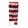 8.6" Red & White Knit Monogrammed Miniature Stockings With Rack, 22 Assorted 
