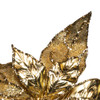 Gold With Glittered Accents Poinsettia Pick 