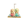 Two Ladies With Beach Hat Ornaments, 2 Assorted
