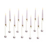 12" Battery-Operated Candle With Glass Weight Light Set