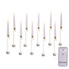 12" Battery-Operated Candle With Glass Weight Light Set